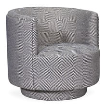 Natural Geo Camilla Upholstered Swivel Tub Chair